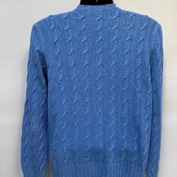 Polo by Ralph Lauren Men’s Blue Crew Cable Knit Sweater Large
